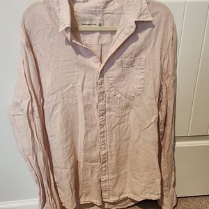LINEN ABERCEOMBIE AND FITCH LONG SLEEVE SHIRT XF